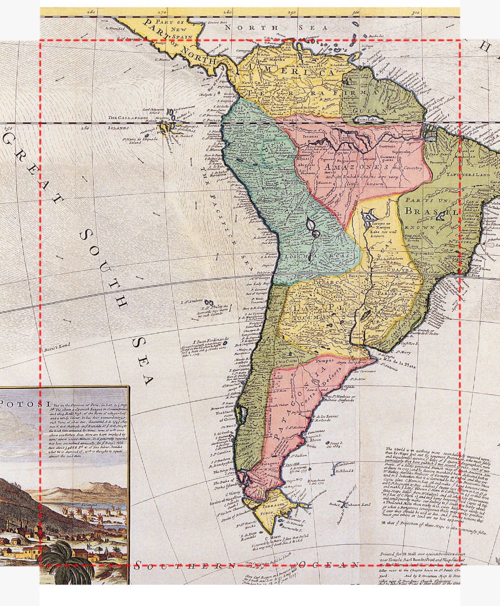 South America Framed Cavas