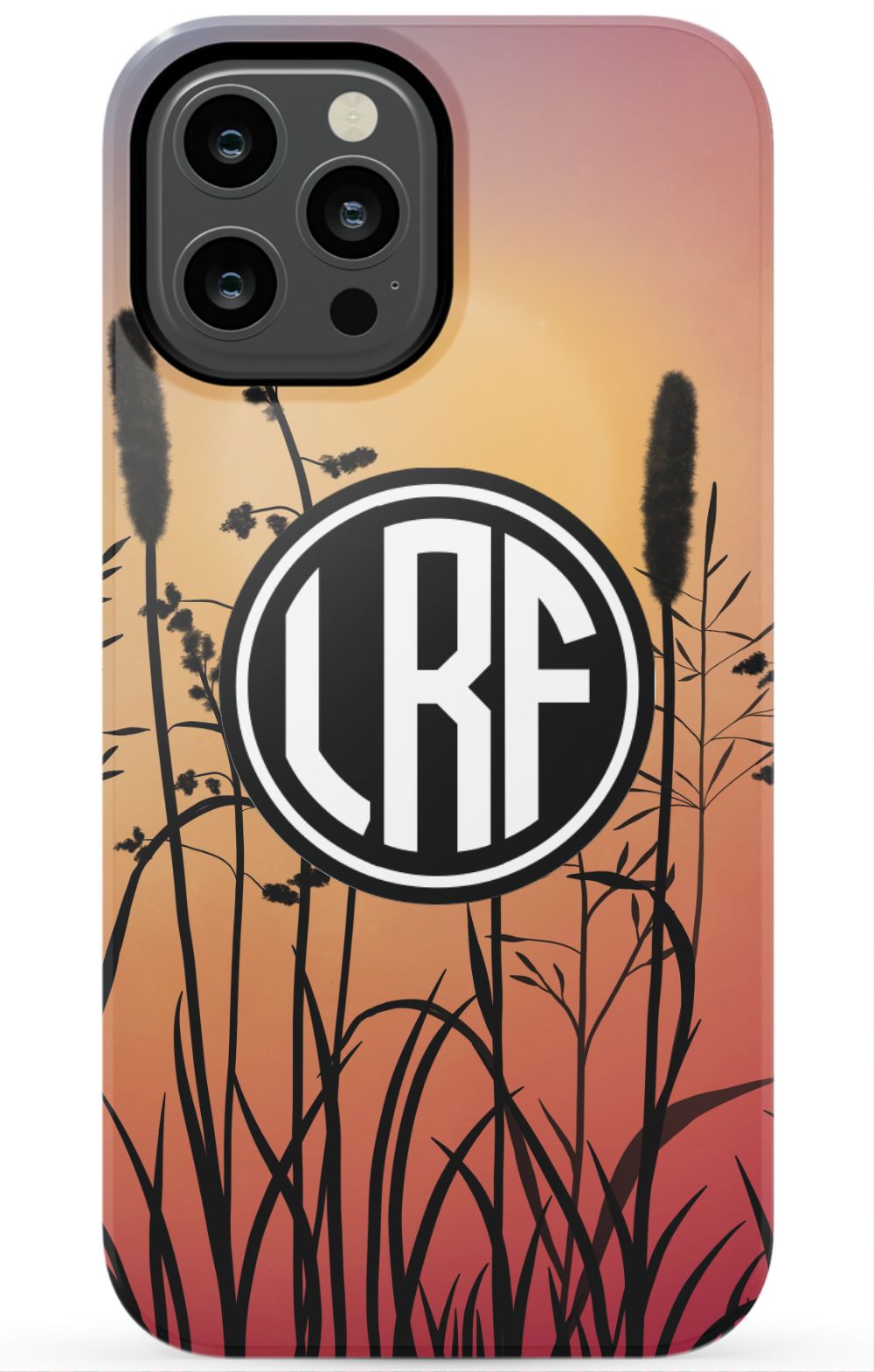 Flowers and Big Sunset Phone Case