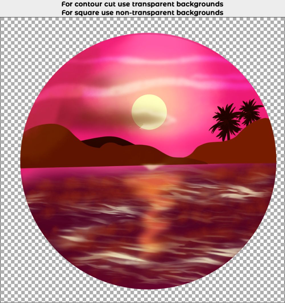 Sunset Reflection Sticker